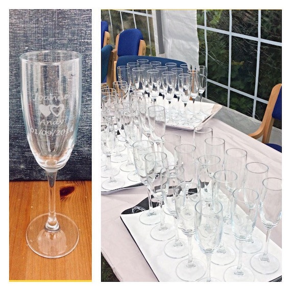 X90 Personalised Wedding Champagne Flutes Bulk X90 Personalised Wedding Champagne, Glass Champagne Flutes Bulk