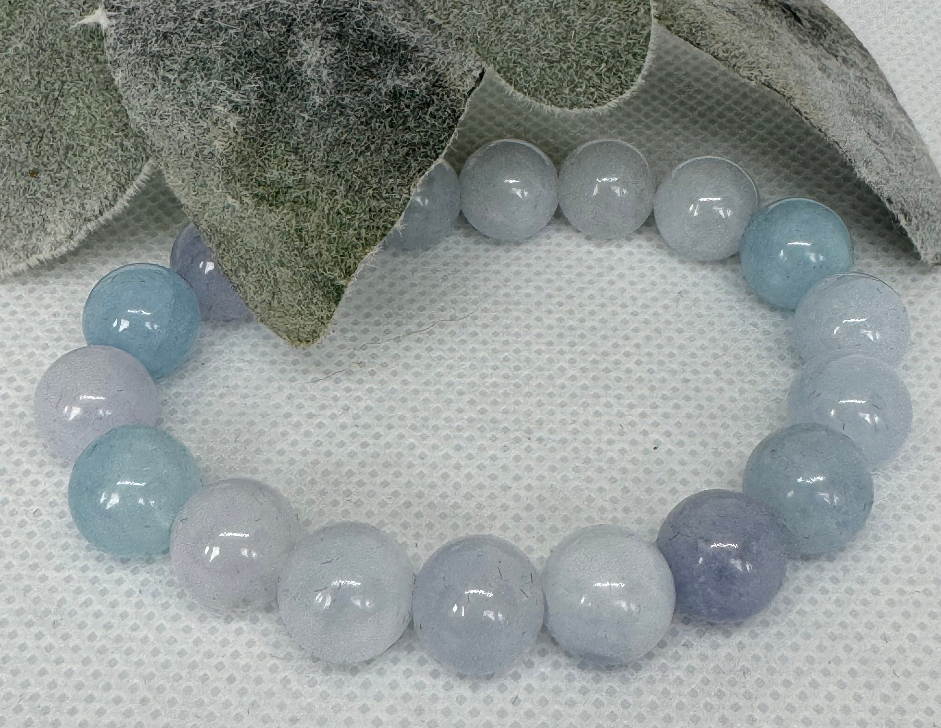 Bracciale In Pietra Di Sole Nera, Elastico, Sfere 10mm - Foto 6