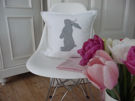 Pillow Sewn With Funny Bunny In Vintage Look Etsy