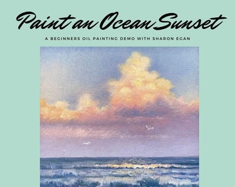Oil Painting Lesson, Paint an Ocean Seascape, How to Paint Art Tutorial, Step by Step Paint Party