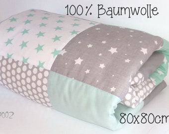 Baby Krabbeldecke mint-grau