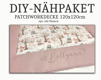 DIY - sewing package for playmat 120 x 120 cm Waffenpique - cotton fabric, opt. with name