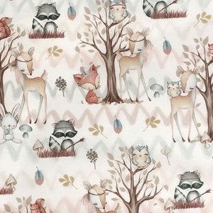 14.90 EUR/meter Cotton fabric Waldfreunde, from 0.5 m, Premium fabric