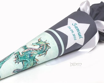 School bag dragon with name for boys