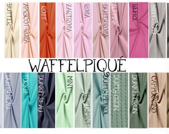 10.00 EUR/meter fabric waffle piqué waffle piqué sold by the meter, from 25 cm