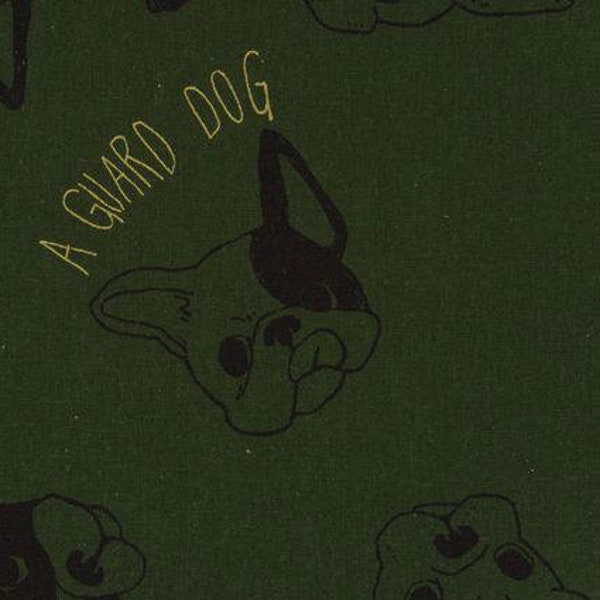 19,00Euro/m Cosmo Textile - Printed Canvas - Bulldogge dunkelgrün