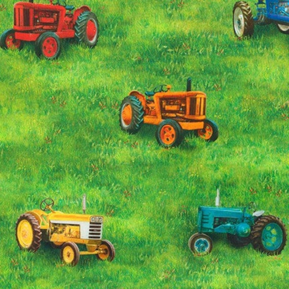 Baumwollstoff Stoff Traktor GrÃ¼n 19,00Euro/m Baumwollstoff Down