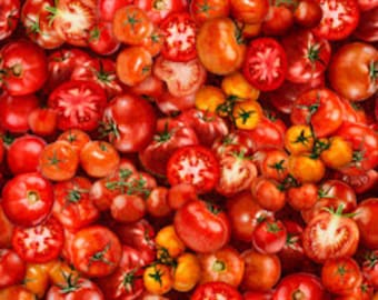 19,00Euro/m Baumwollstoff Tomaten / Stoff mit Tomaten / tomato / frische Tomaten