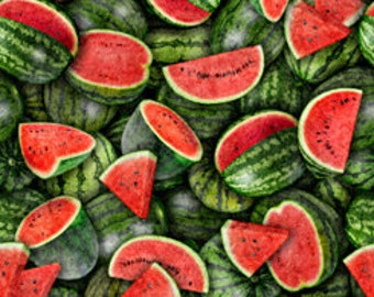 19,00Euro/m Baumwollstoff Wassermelonen / fresh watermelon / frische Wassermelonen
