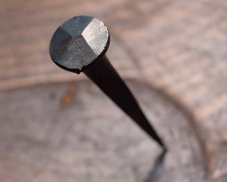 Hand Wrought Iron Rose Head Nails Traditionally Etsy