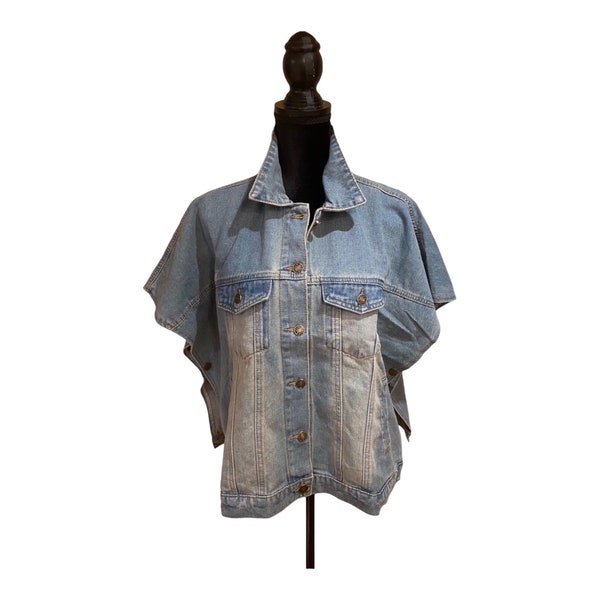 Denim Cape Jacket Etsy