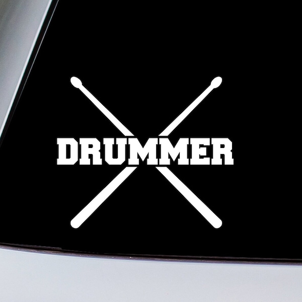 Drummer Drumsticks Vinyl Decal Sticker
