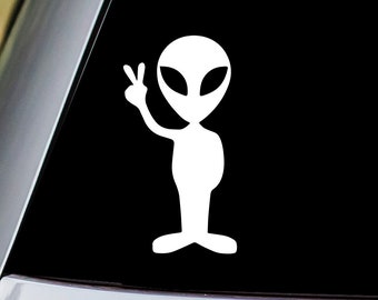 Alien I Come in Peace Vinyl Decal Sticker