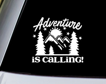 Adventure is Calling Mountains Vinyl Decal Sticker