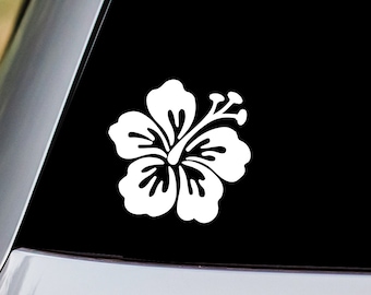 Hibiscus Hawaiian Flower Vinyl Decal Sticker