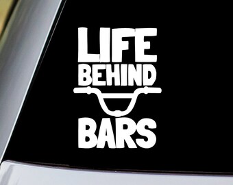 BMX Life Behind Bars Vinyl Decal Sticker