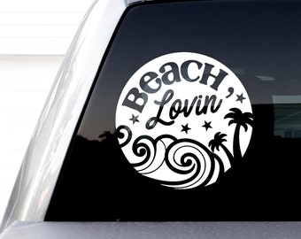 Beach Lovin Vinyl Decal Sticker