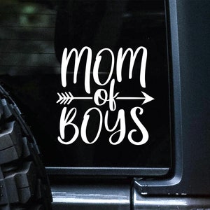 Mom of Boys Vinyl Decal Sticker
