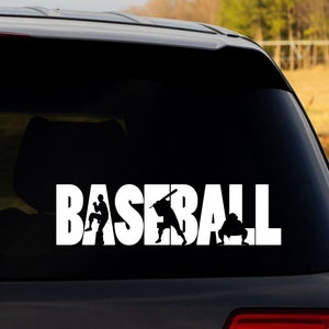 Baseball Players Word Vinyl Decal Sticker