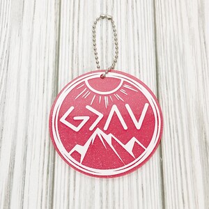 God is Greater Than the Highs and Lows Keychain, Bag Tag, Zipper Pull