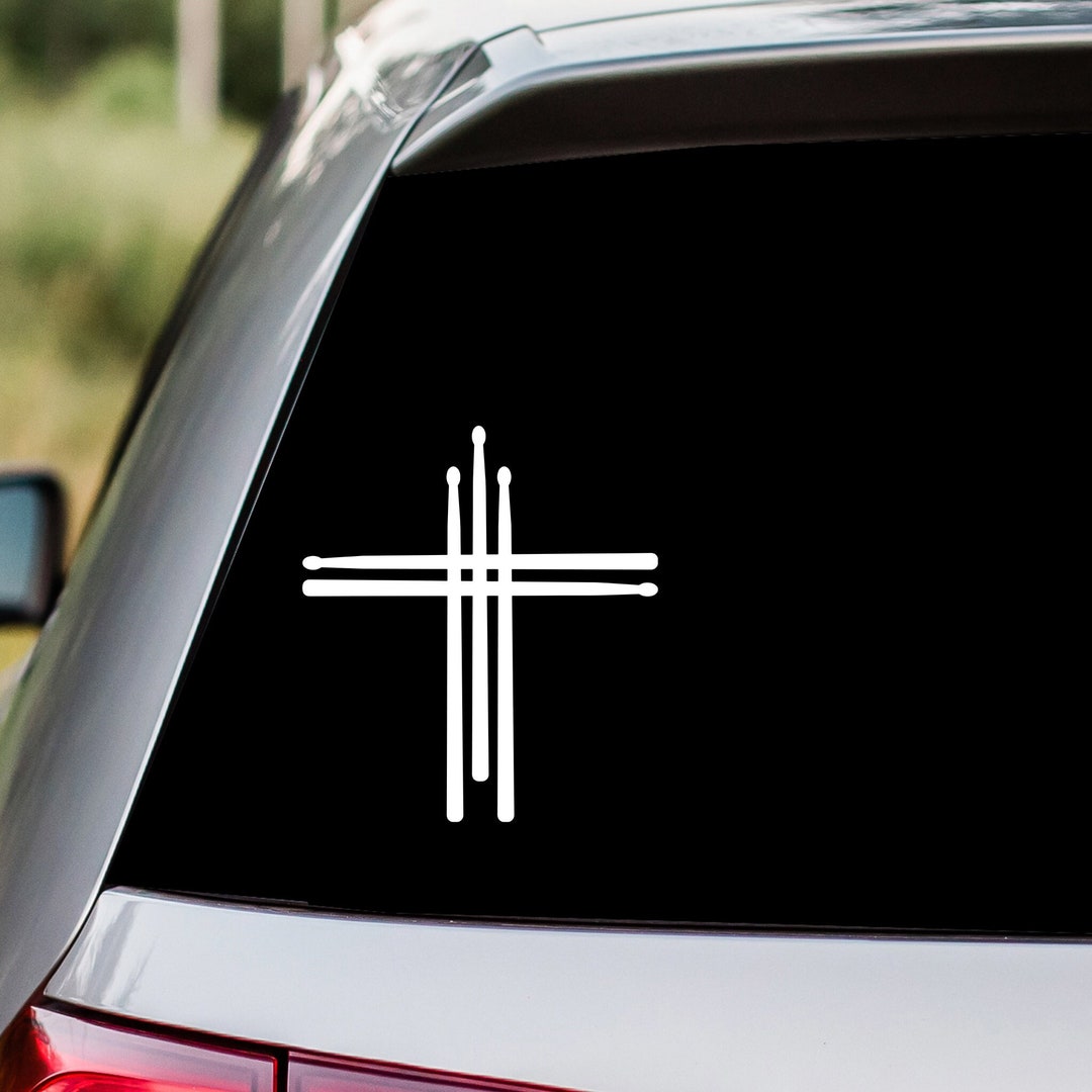 Drumstick Cross Vinyl Decal Sticker - Etsy
