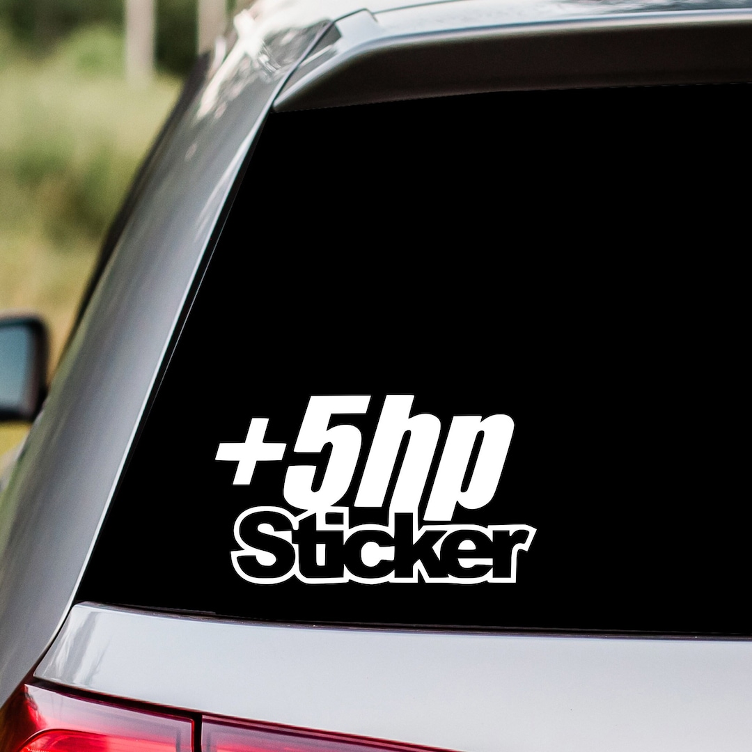 Plus 5 Horse Power Sticker Vinyl Decal - Etsy
