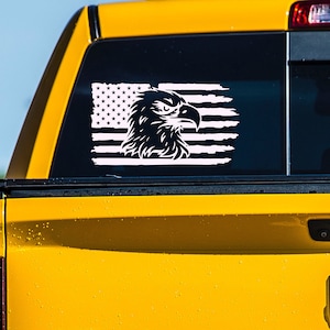 American Eagle Patriotic American Flag Vinyl Decal Sticker