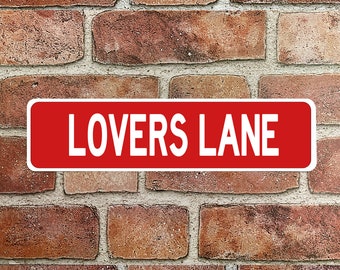Lovers Lane Novelty Mini Street Sign, Valentines Day