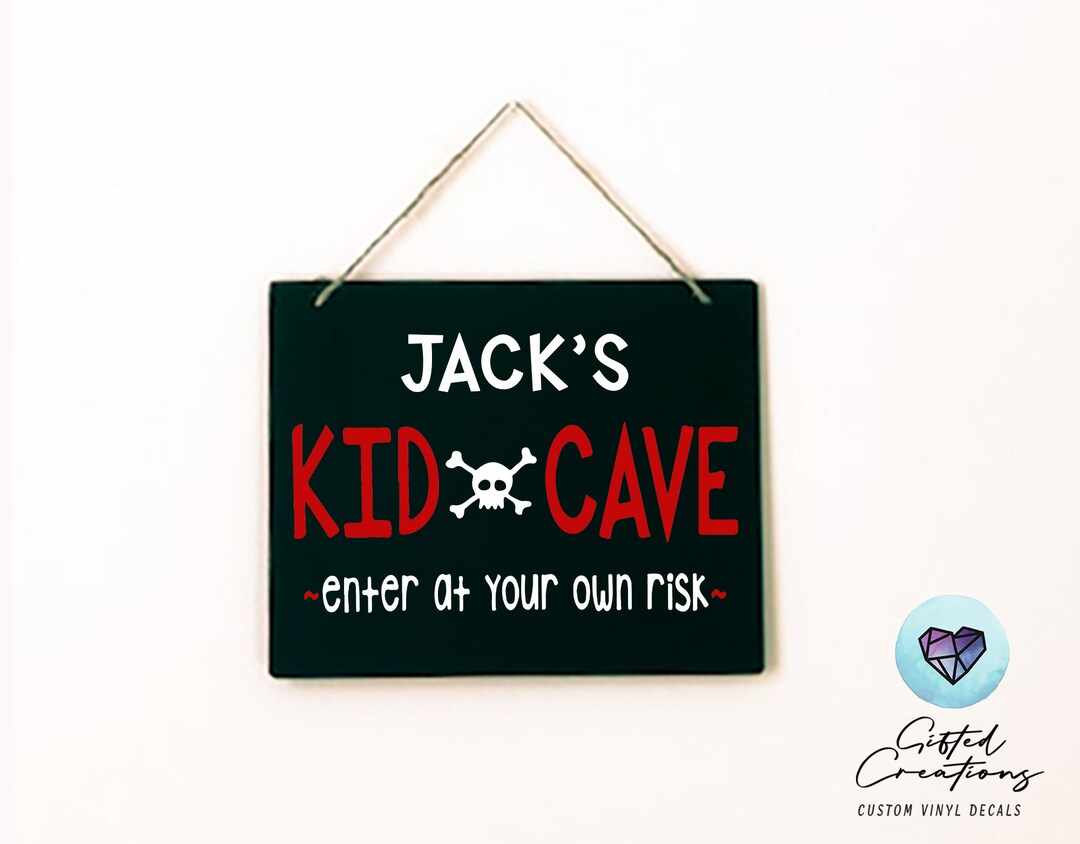 Personalize Kid Cave Hanging Sign Etsy