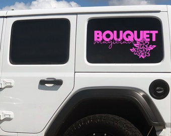 Bouquet Magician Florist Decal | Vinyl Decal for Cars, Trucks, Cups, Laptops, Coolers, etc.