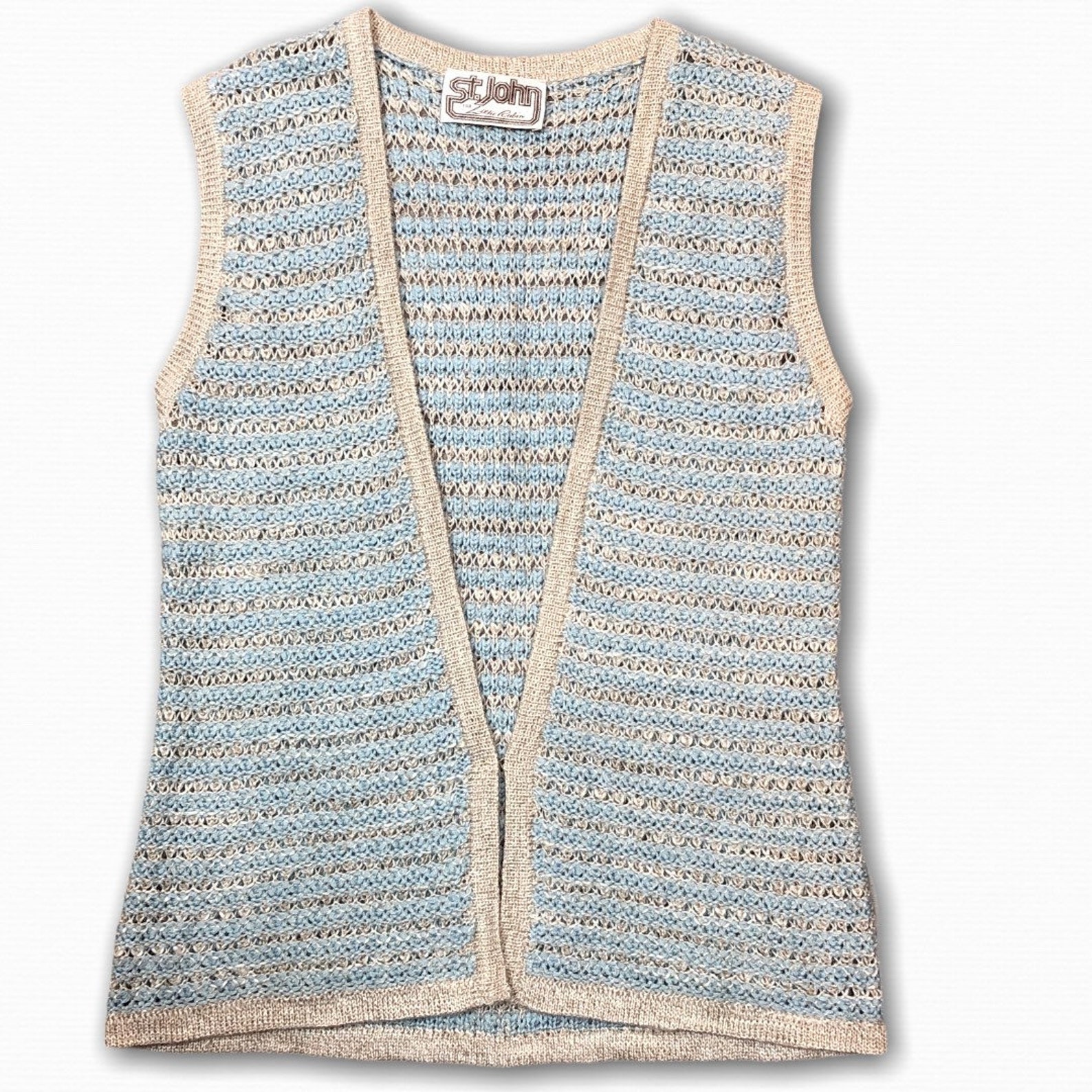 RARE Vintage Knit Vest by ST.JOHN for Lillie Rubin Oatmeal Etsy