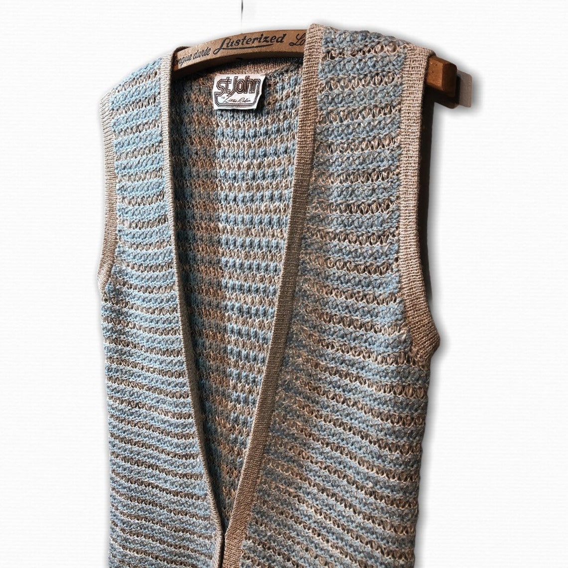 RARE Vintage Knit Vest by ST.JOHN for Lillie Rubin Oatmeal Etsy
