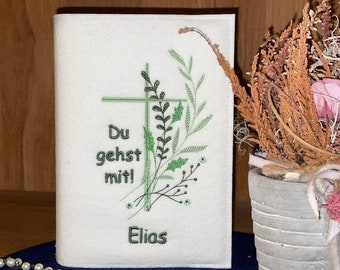 Praise God - Cover *You go with us! * Wool felt * Flowers leaves * Felt cover * God's praise cover for communion