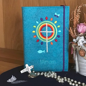 Praise to God cover * turquoise mottled * Rainbow * Praise to God cover * Communion * Cover for praise to God * Cover * Prayer book cover