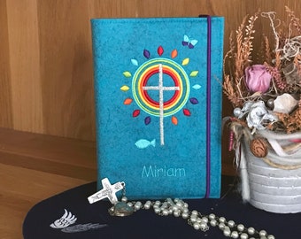 Praise to God cover * turquoise mottled * Rainbow * Praise to God cover * Communion * Cover for praise to God * Cover * Prayer book cover