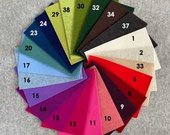 Feutre 100% laine Feuille de feutre 3 mm *De nombreuses couleurs au choix !!!
