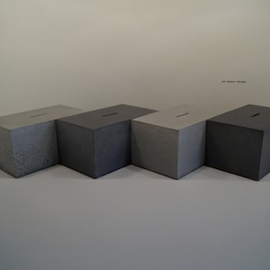 Money box concrete cuboid