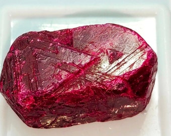 Piedra preciosa suelta africana de rubí rojo natural, piedra preciosa suelta auténtica de rubí rojo, piedra preciosa africana en bruto H33