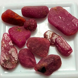 Natural Ruby Untreated Unheated African Red Rough Loose Gemstone Lot Genuine Red Ruby African Rough Gemstone L88-3