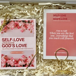 52 cartões cristãos de afirmação do amor próprio, amor próprio através do amor de Deus, aumento da autoestima, presente de atenção plena para mulheres aprenderem a valorizar-se