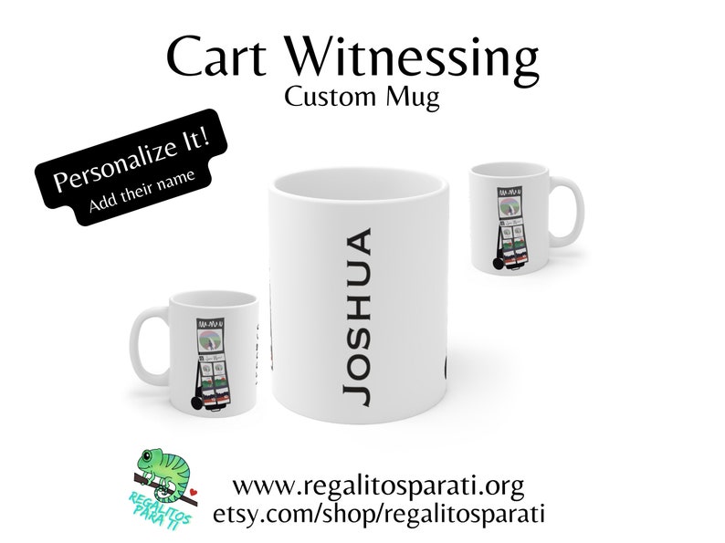 Pioneer School Mug CUSTOM Personalized Cart Witnessing Mug Pioneer Mugs Spanish JW Mugs Jw Gifts SMPW Mug Baptism Gift Elder Gift Co Gift image 1