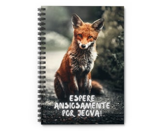 Portuguese - Espere Ansiosamente por Jeová! Caderno Raposa - Eagerly Wait for Jehovah JW Assembly Notebook - 118 pages