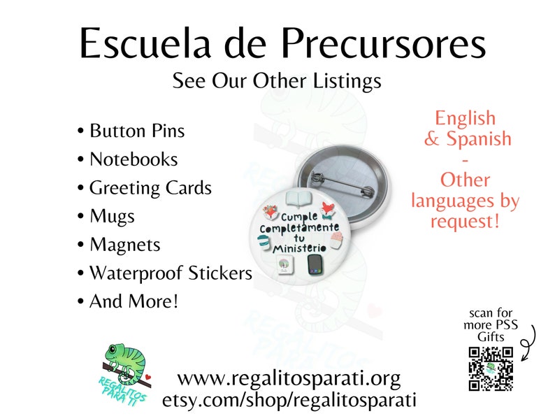 SPANISH 2024 Pioneer School Printable Card JW Gifts Instant Download Escuela de Precursor Cumple Completamente tu ministerio JW Tarjeta image 3