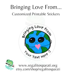 Pure Worship Convention Stickers - Bringing Love From - CUSTOMIZED! Printable Gift Download JW 2025