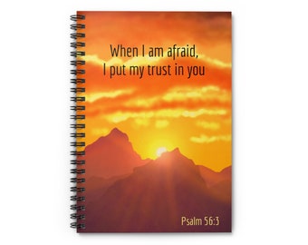 2024 JW Year Text Journal When I am afraid, I put my trust in you Psalm 56:3 Anxiety Notebook