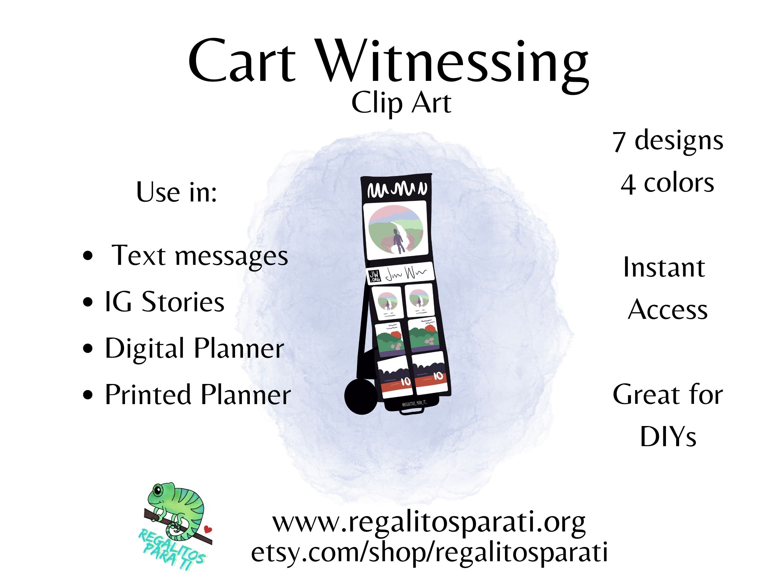 Cart Witnessing Stickers JW Clip Art Pioneer Gifts SMPW Etsy Australia