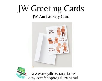 Couples Goals - JW Printable Greeting Cards - Funny Happy Anniversary Card Encourage Elderly Couples