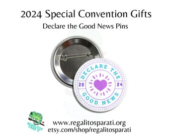 Declare the Good News Button Pins Vinyl Stickers 2024 JW Special Regional Convention Kids Gifts Heart  Bulk Discount