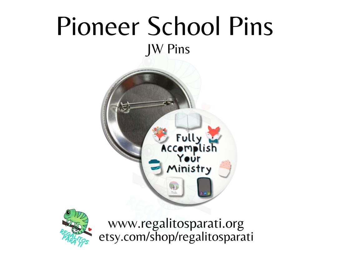 2026 Pioneer School Pins Pack of 10, 25, 50, or 100 JW Illustrated Pins ...