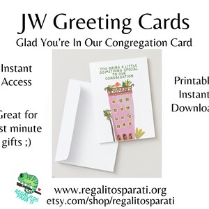 You Bring Something Special to Our Congregation JW Printable Greeting Cards Friendship Circuit Overseer & Wife Pioneer Baptism Card image 3